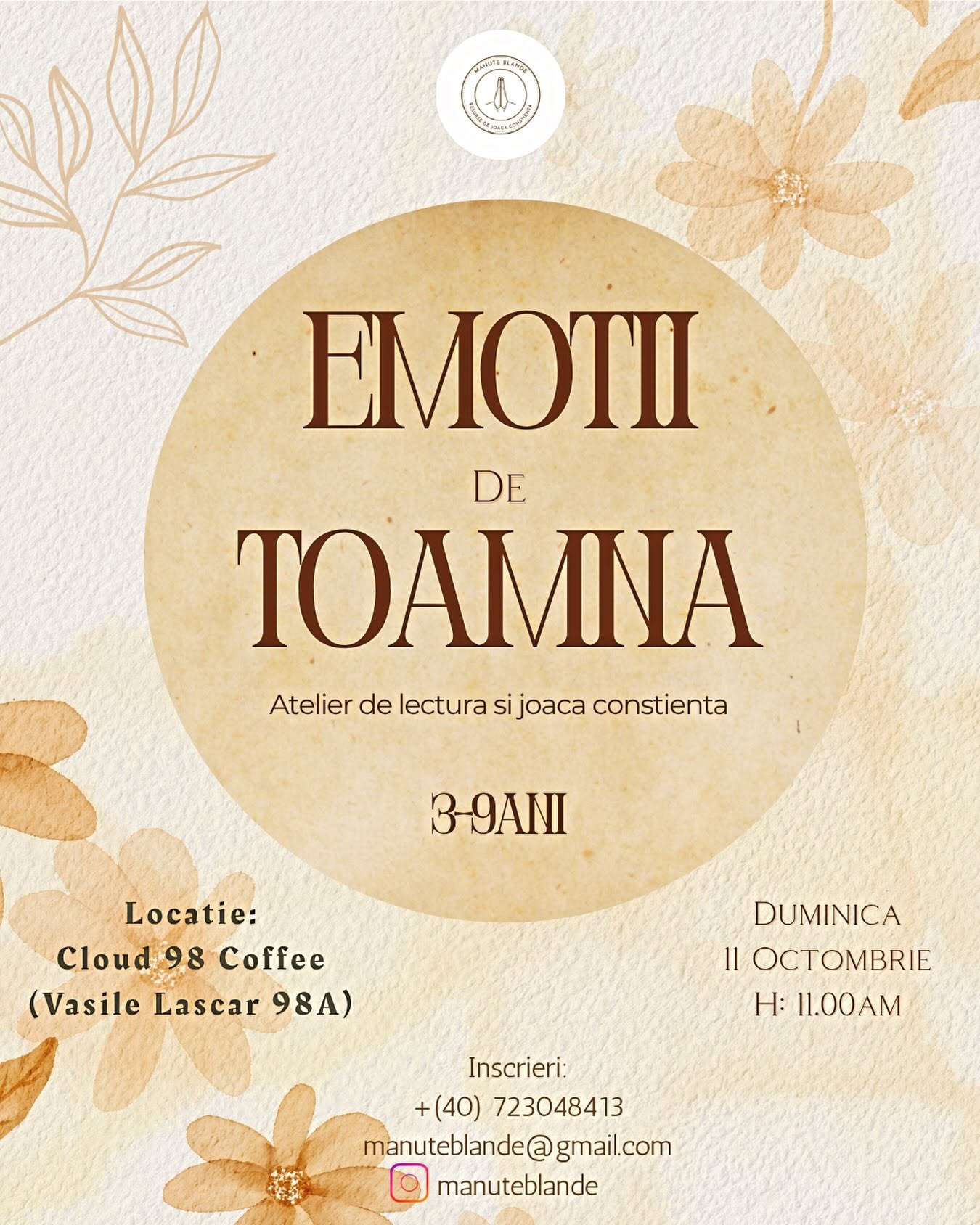 Emoții de toamnă – Atelier de lectură și joacă conștientă