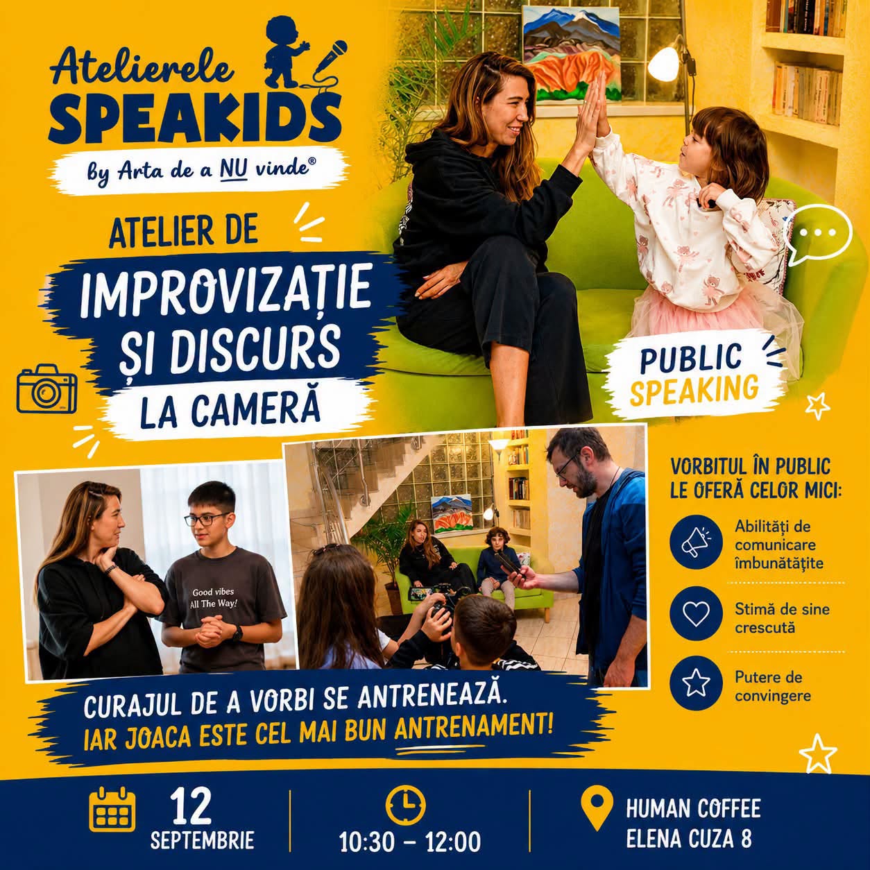 SPEAKIDS – Spontaneitate și creativitate în Public Speaking