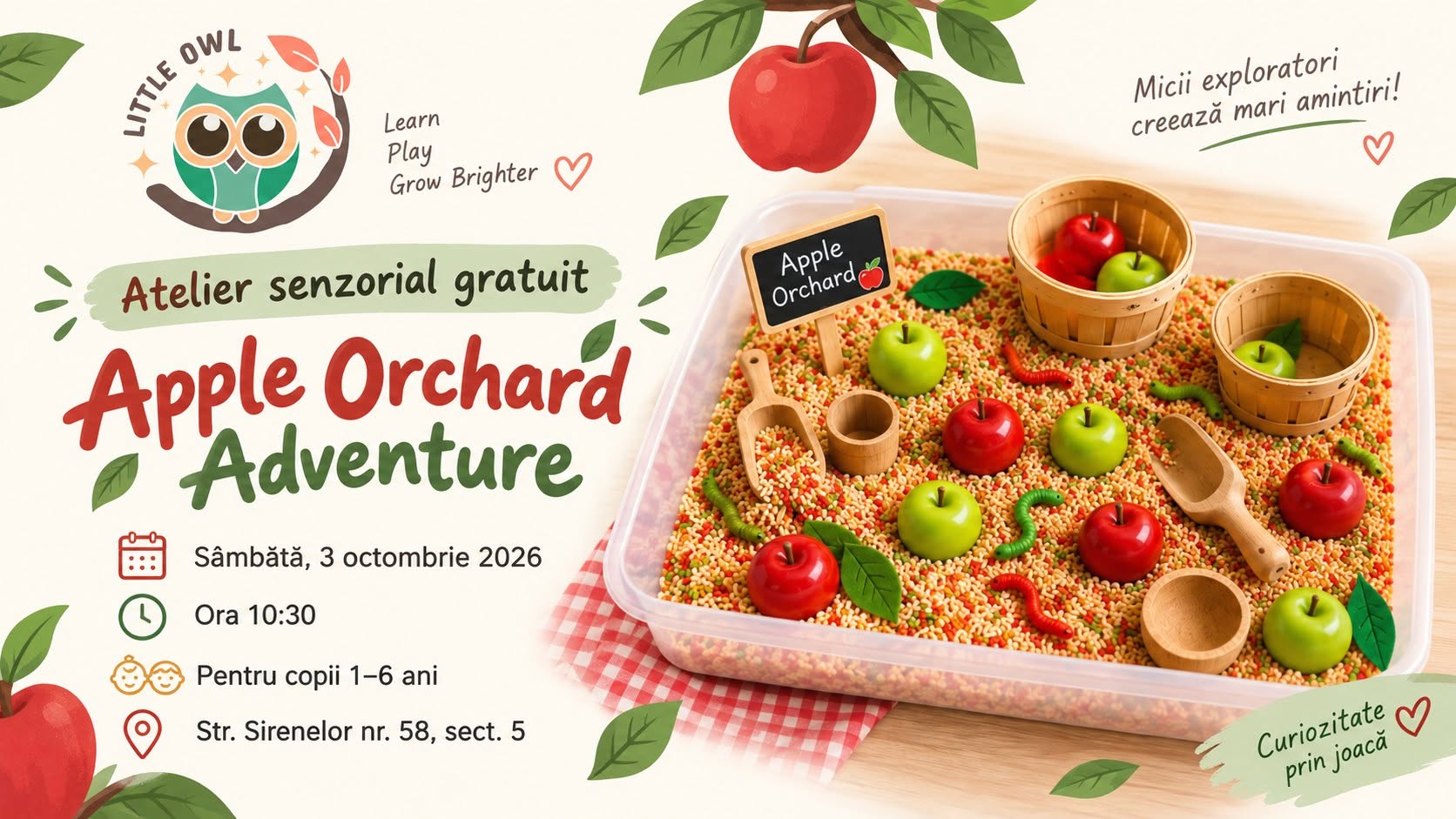 Atelier senzorial gratuit: Apple Orchard Adventure