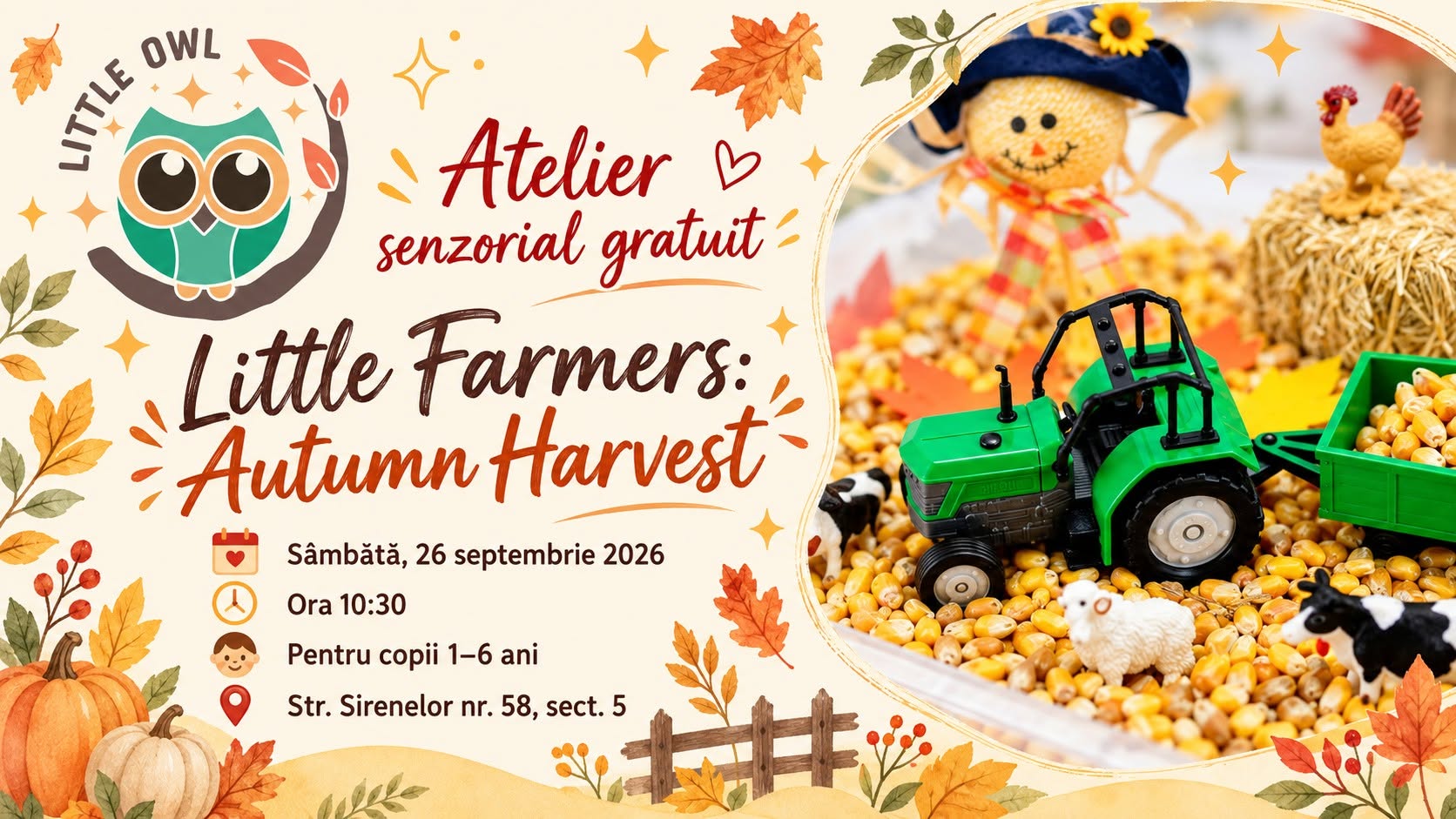 Atelier senzorial gratuit: Little Farmers – Autumn Harvest