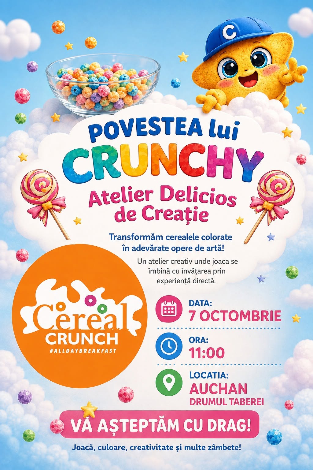 Povestea lui Crunchy – Atelier senzorial