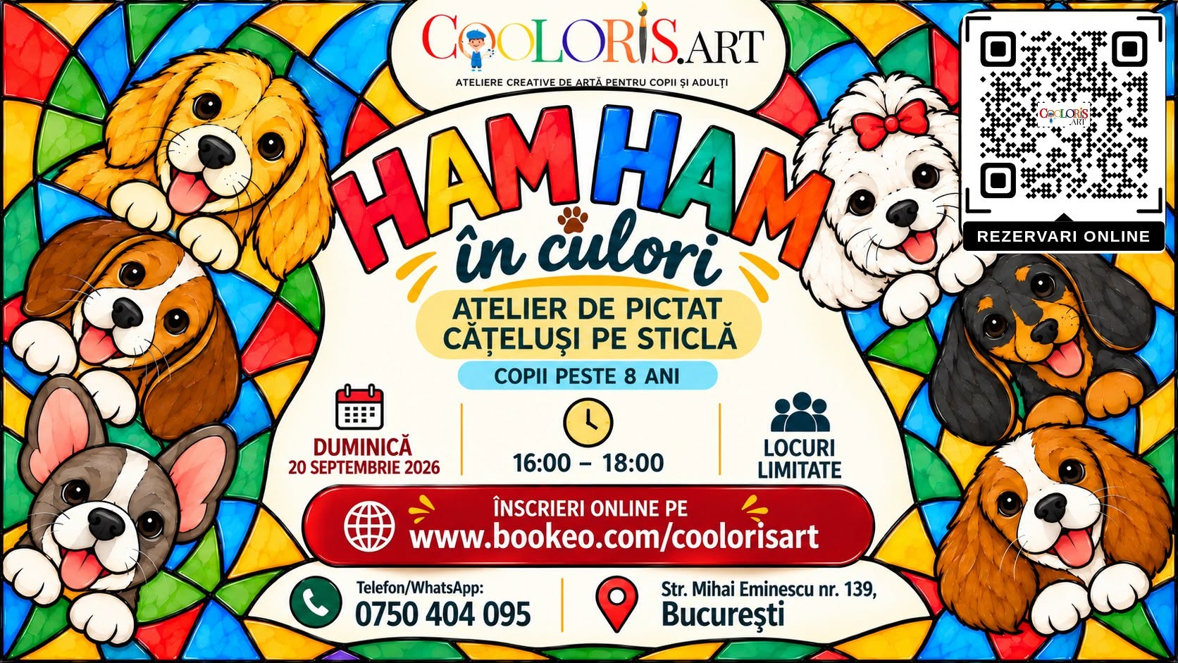 HAM HAM în culori – Atelier de pictură pe sticlă