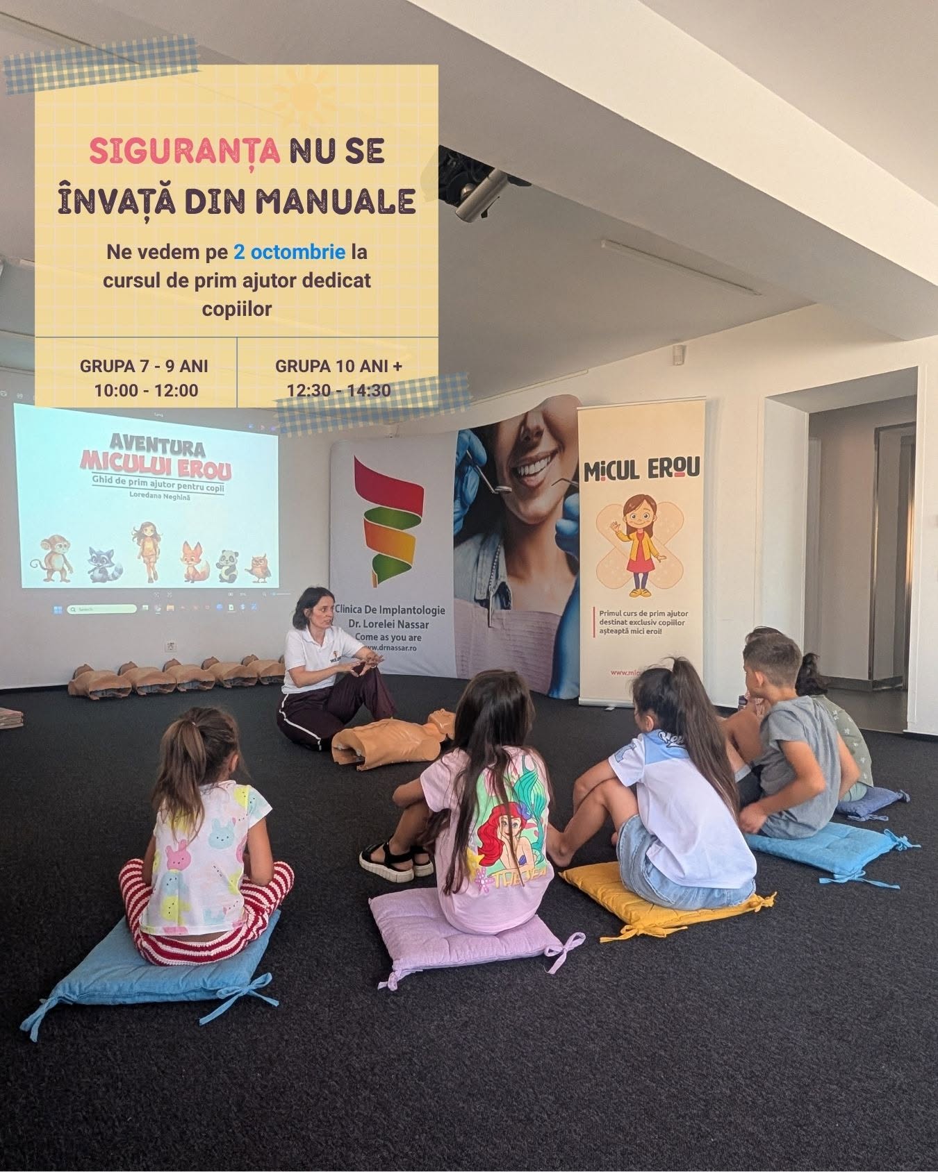 Curs de prim ajutor pentru copii (7-9 ani)