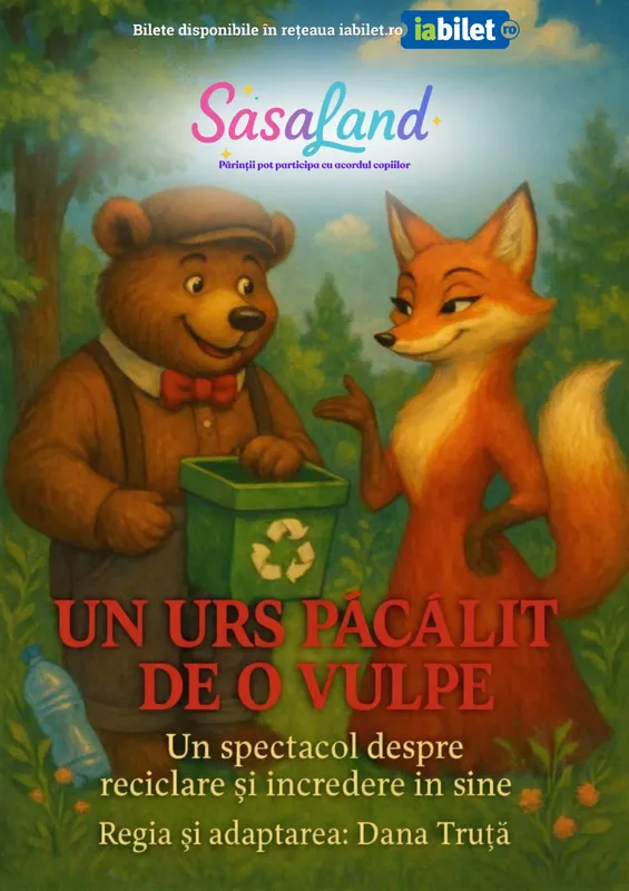 Un urs păcălit de o vulpe