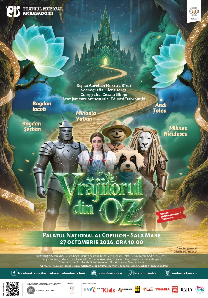 Vrăjitorul din Oz – spectacol muzical pentru copii