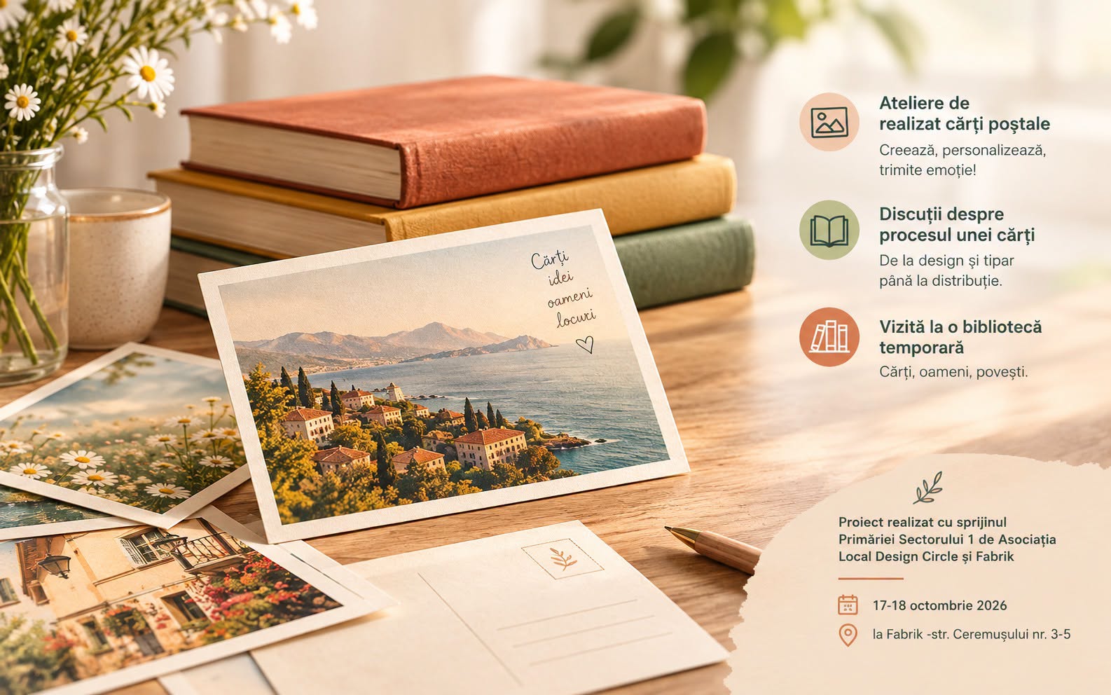 Atelier gratuit de tipărit cărți poștale