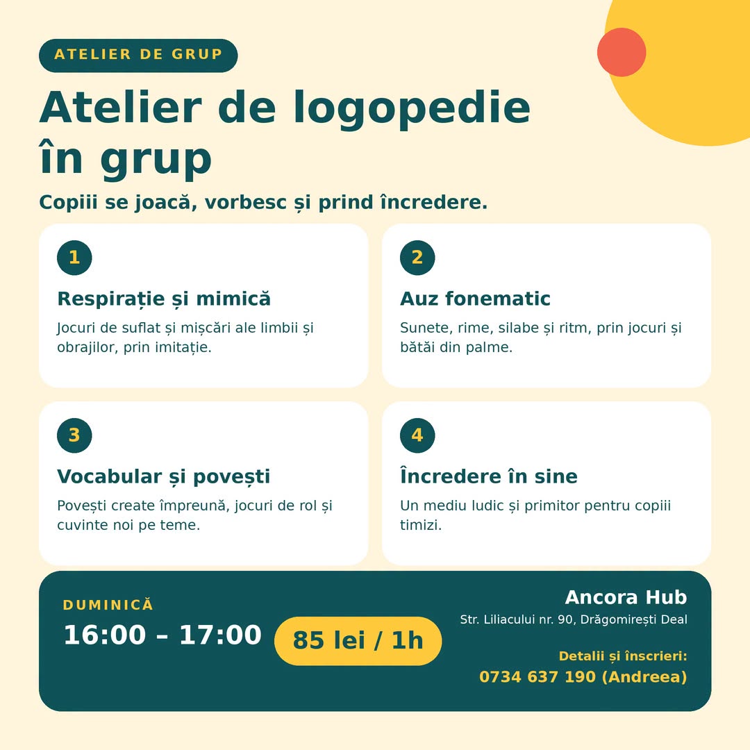 Atelier de logopedie în grup
