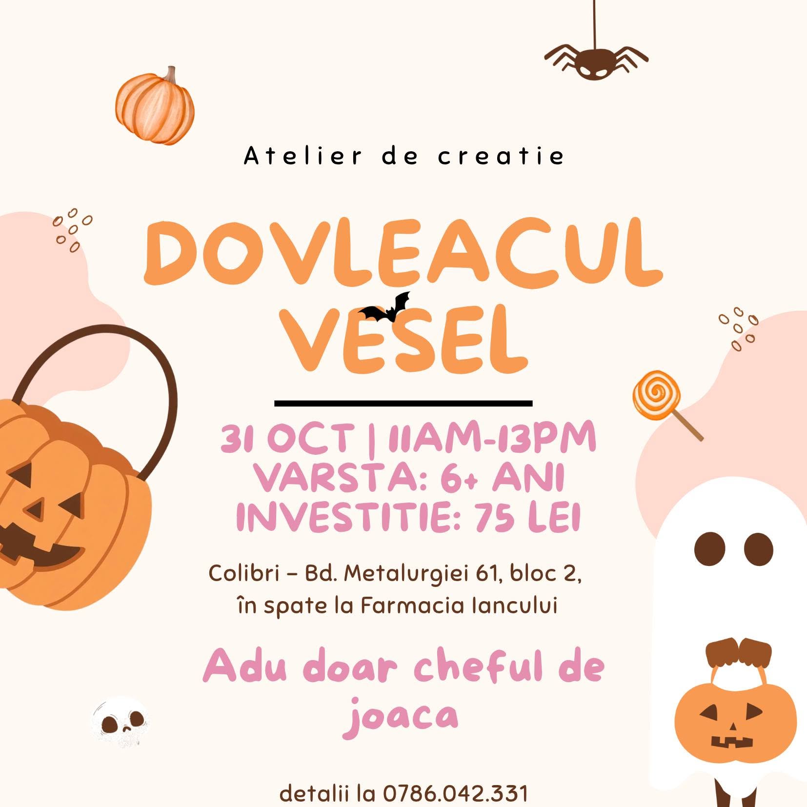 Dovleacul vesel – Atelier de creație din fetru