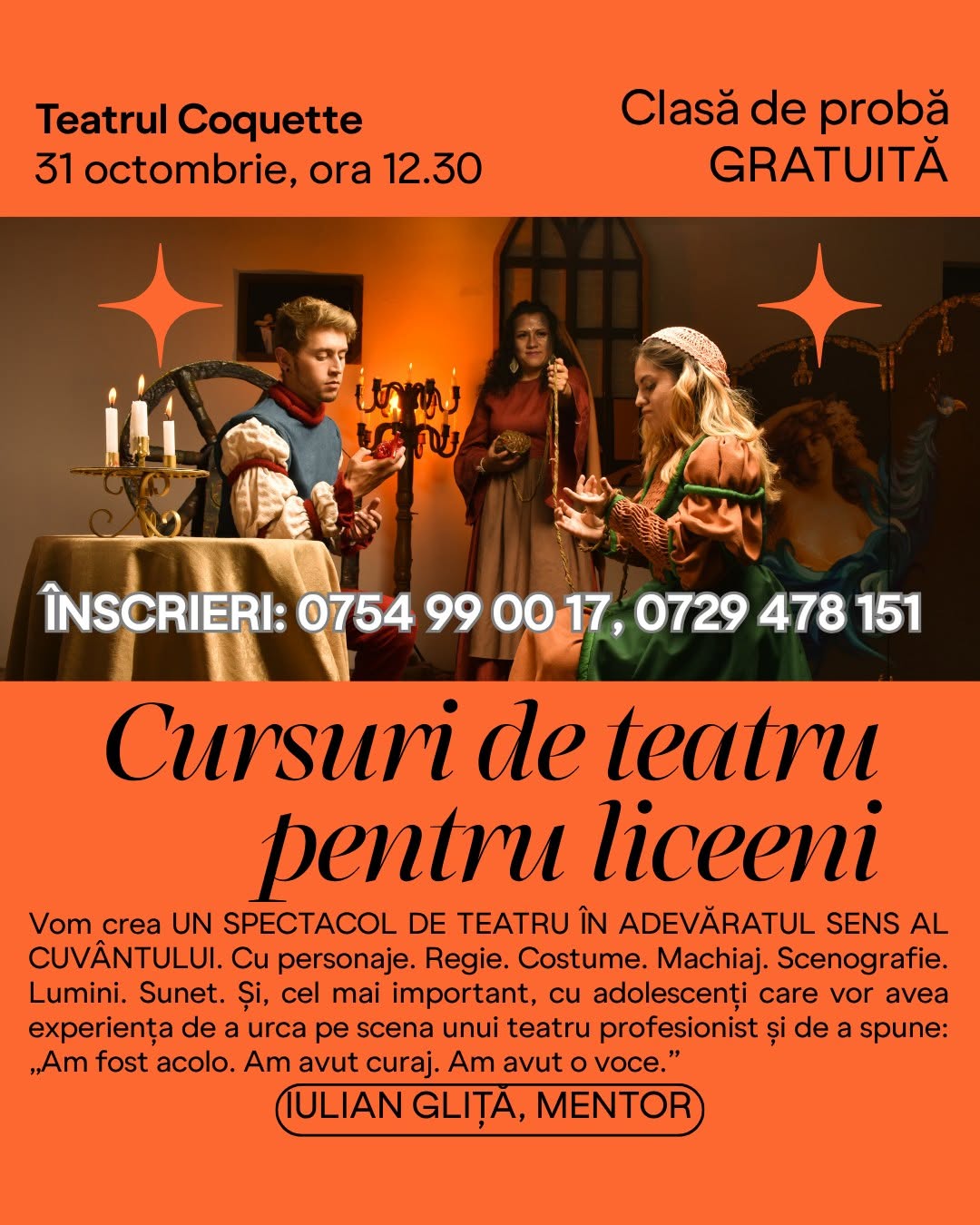 Curs de teatru pentru adolescenți
