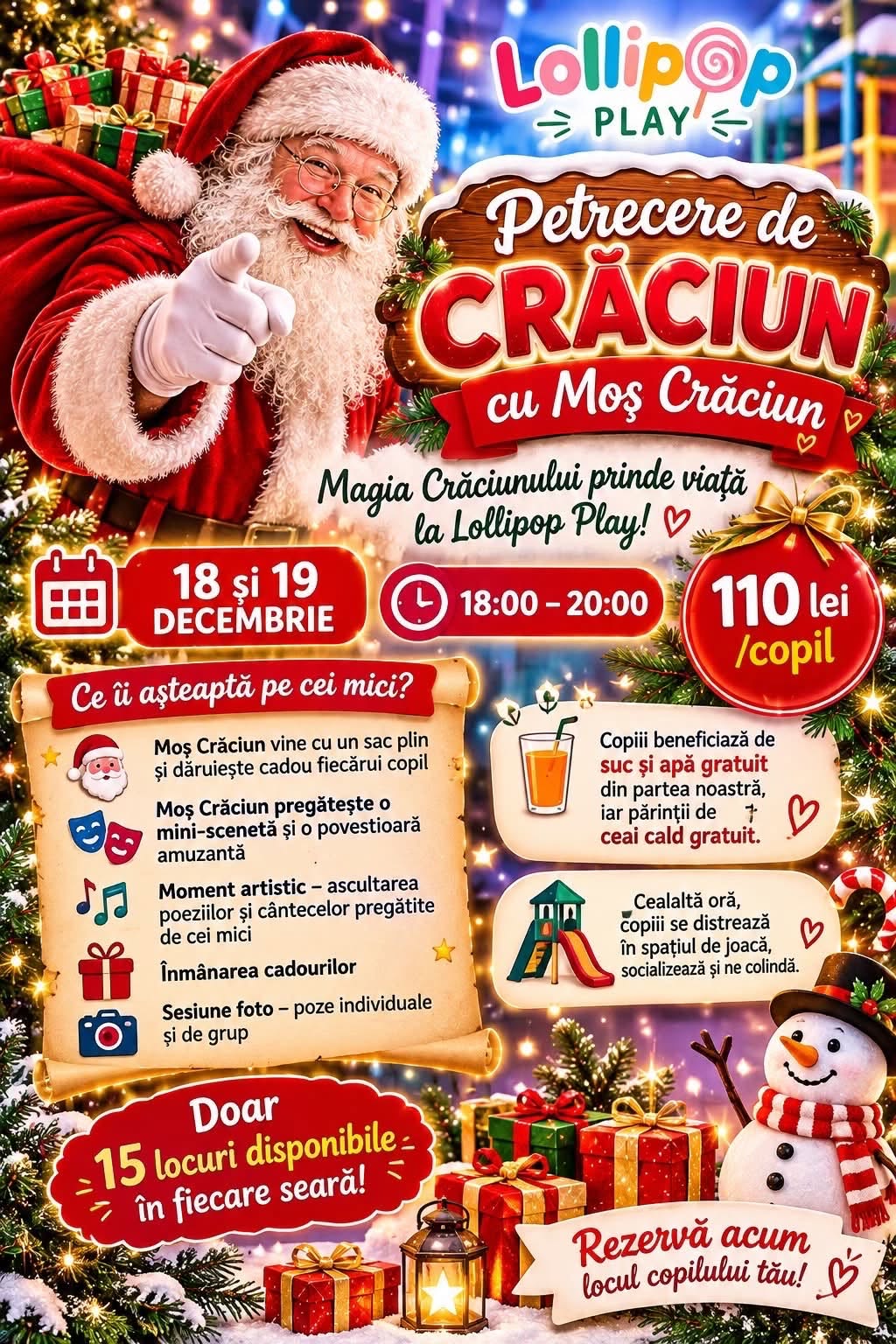 Petrecere de Crăciun cu Moș Crăciun