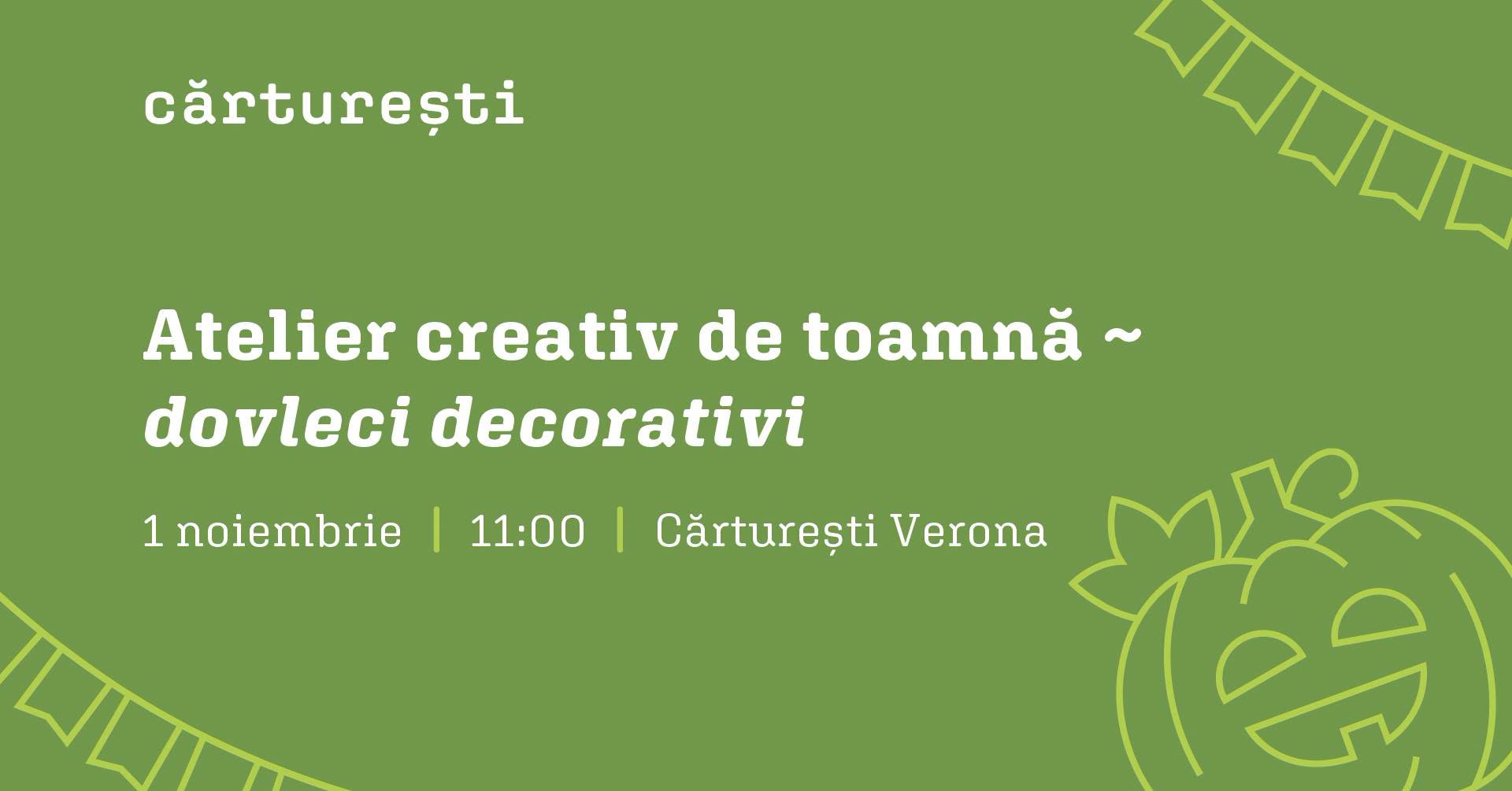 Atelier creativ de toamnă cu Green Hugs – Dovleci decorativi