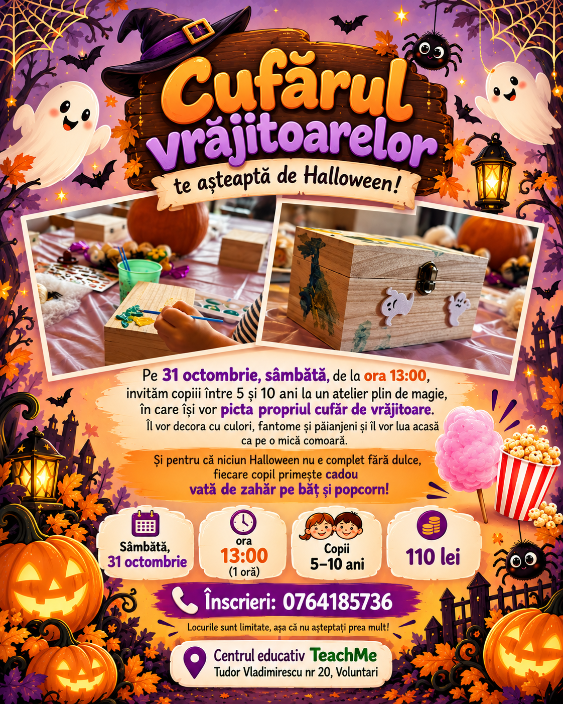 Cufărul vrăjitoarelor – Atelier de Halloween