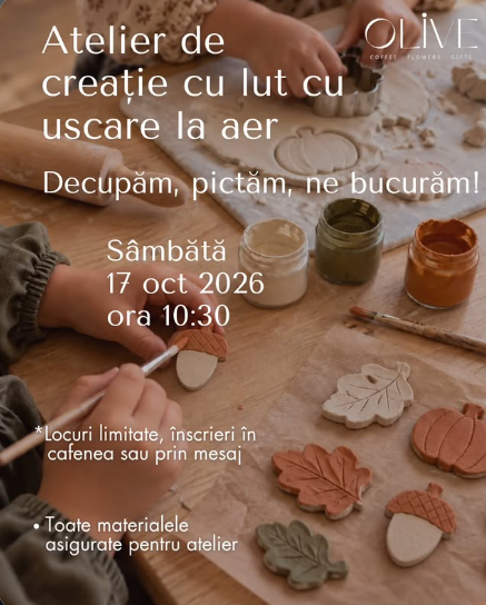Atelier de creație cu lut cu uscare la aer