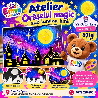 Atelier „Orășelul magic sub lumina lunii”